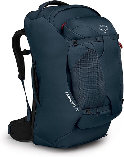 2. Osprey Far Point Travel Backpack for Adventure Trips